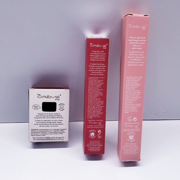 Mint Green Heart Makeup Bag with Mascara(Black), Tinted Lip Balm, Eyebrow pomade - Picture 3 of 4